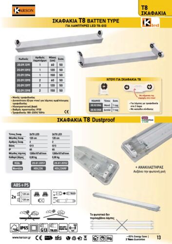 KARSON Α.Ε Κατάλογος Φωτισμού_ΣΚΑΦ.Τ8+Τ5_pg 13-15_ 
